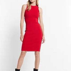 Express Vibrant Red Midi Dress
